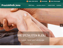 Tablet Screenshot of praxisklinik-jena.de